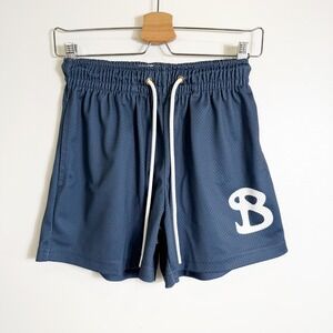 BKTSQD Bucket Squad Mesh Basketball Shorts Mens XS Blue Graphic Logo Athletic